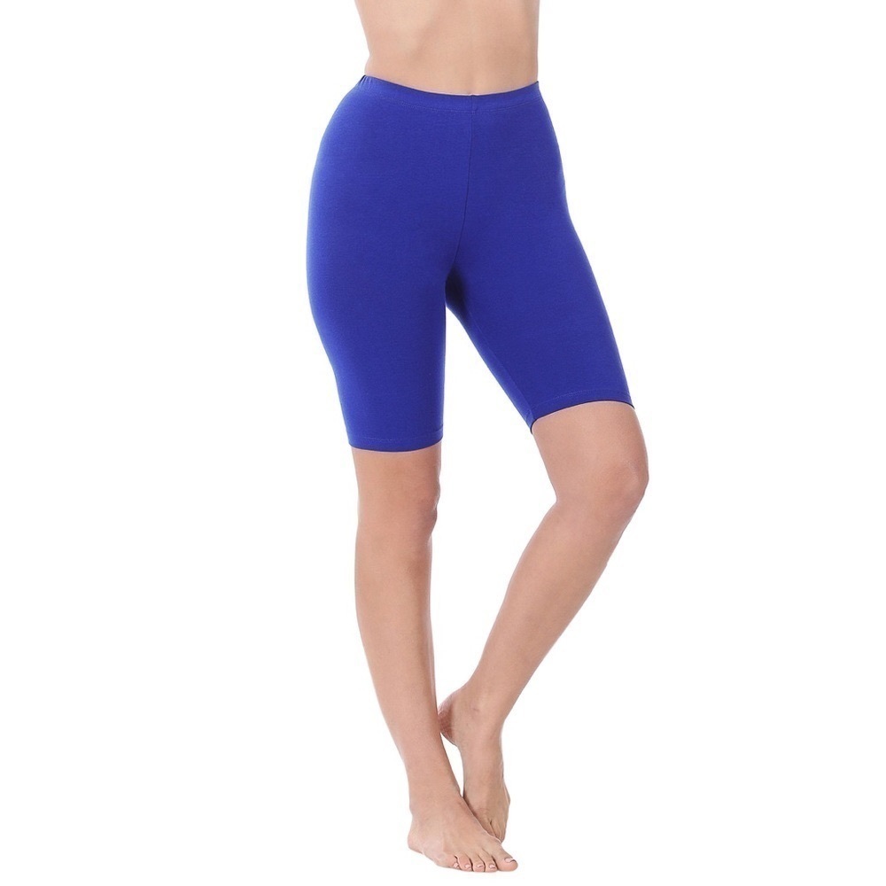 Zenana Outfitters Bright Blue Bike Shorts Premium Cotton Biker Short Women’s NEW